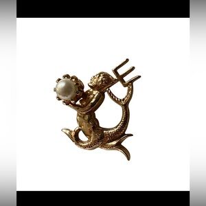 Vintage King Neptune Pearl Pin #6262